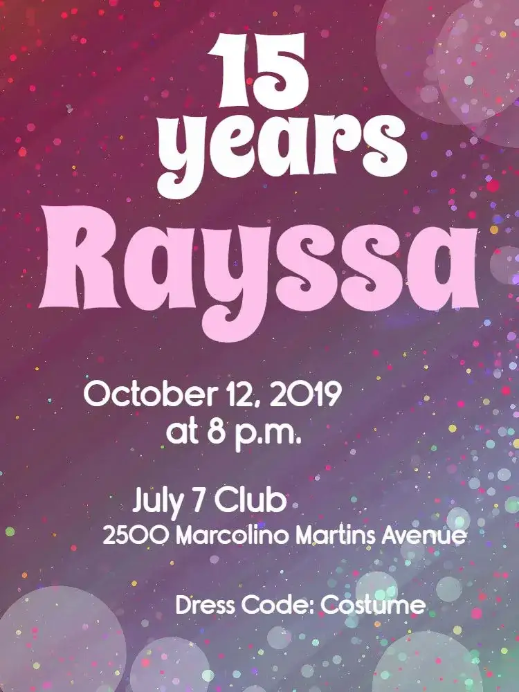 Invitation 15 Years - Pink Glitter Girl – Sweet 15 theme pink, glittery, modern, youthful, sparkling, feminine