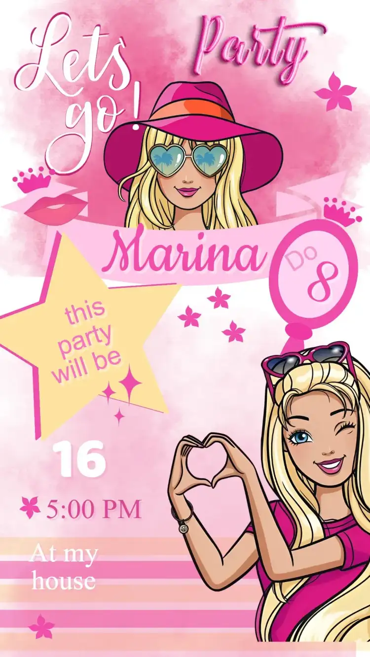 Barbie Birthday Invitation