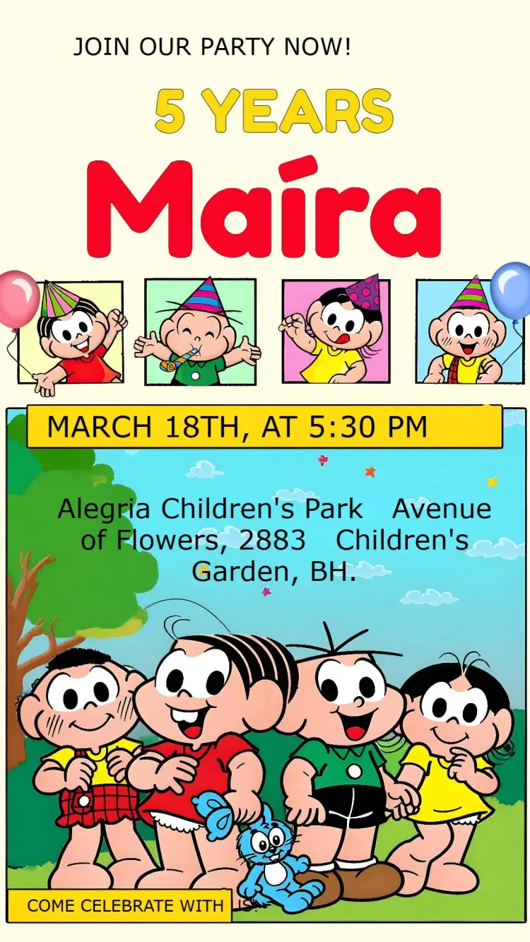 Monica's Gang Comics invitation