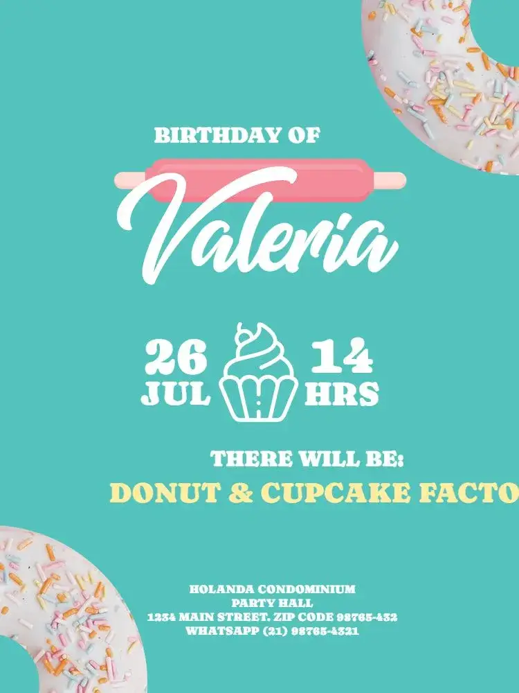 Donut Bakery Food invitation