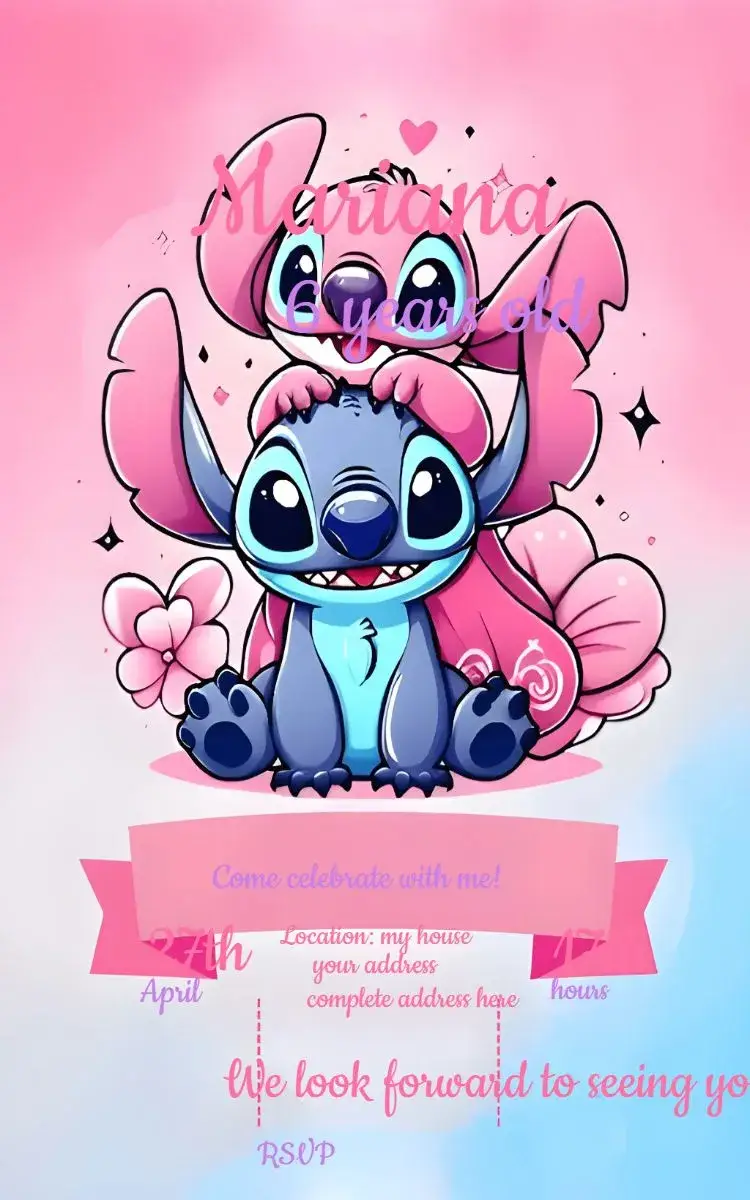 Stitch Colors invitation