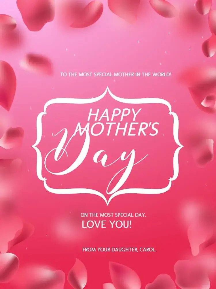 Invitation How to Make Creative Delicate Pink Mother's Day Card – Card theme floral, pink, delicate, elegant, modern