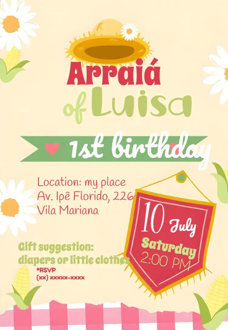 Arraiá Arraial invitation
