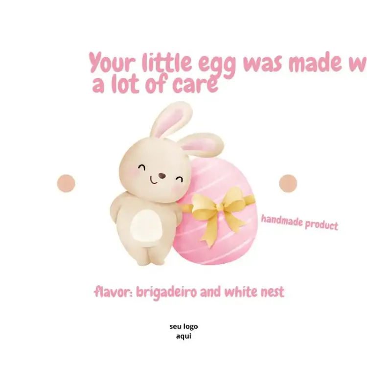 Invitation Sticker For Easter Egg Pink – Commemorative Dates theme soft, delicate, childlike, pastel, fun