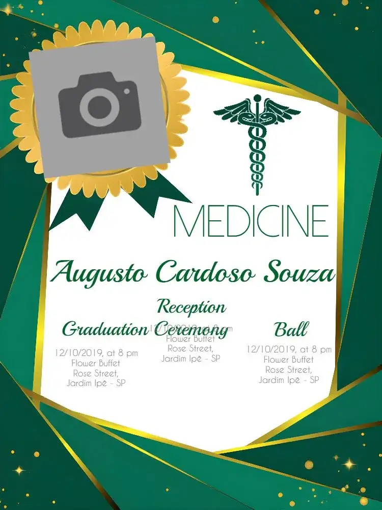 Graduation Medicine With Green Photo