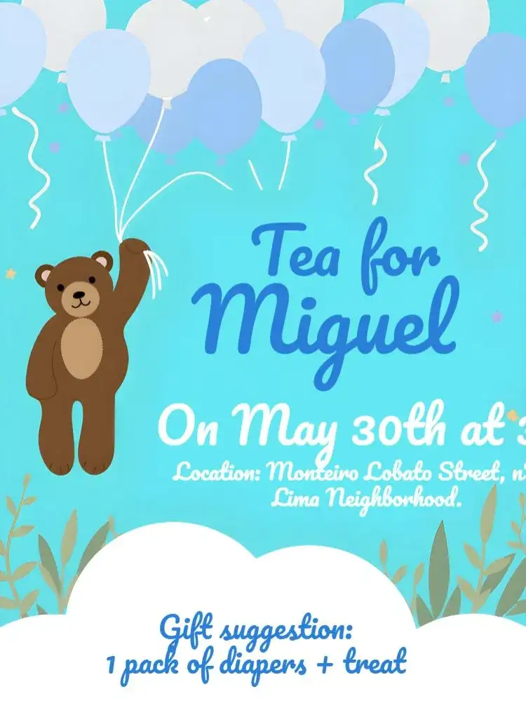 Baby Shower Balloon Bear