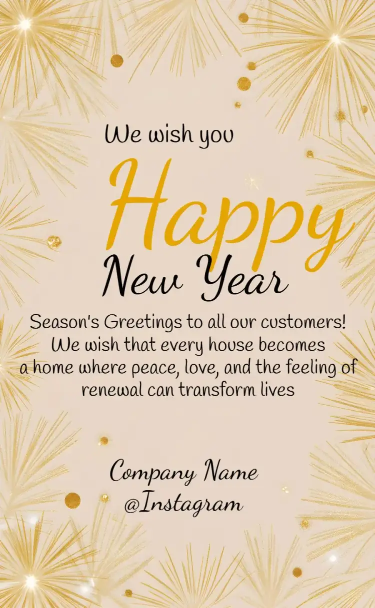 Invitation Happy New Year Fraternity Card – Commemorative Dates theme colorful, modern, cheerful, minimalist, golden, fraternal