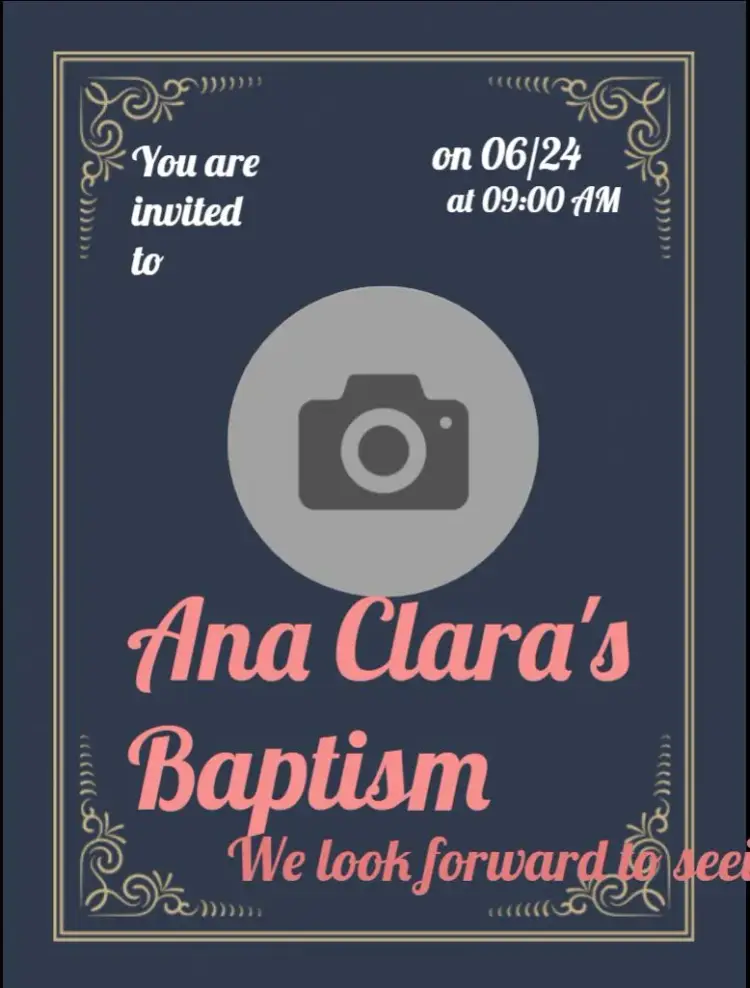Photo Baptism Invitation