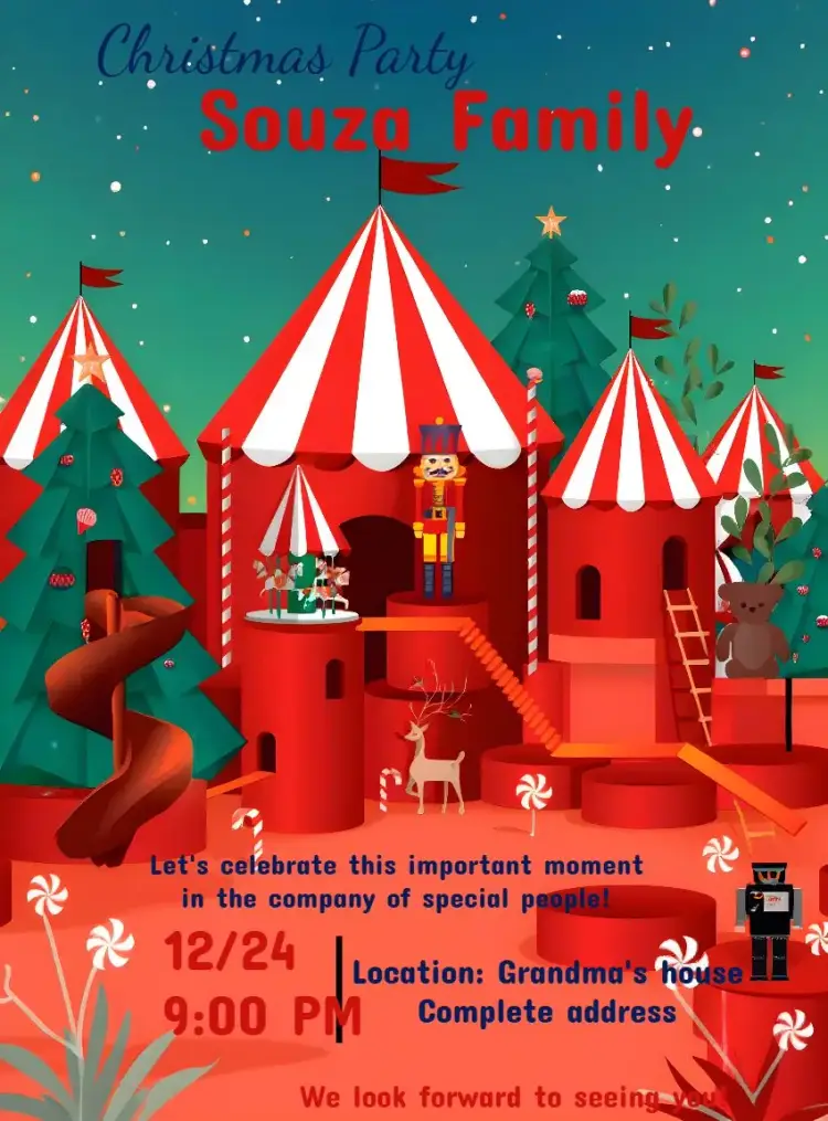 Family Christmas Party Dad invitation