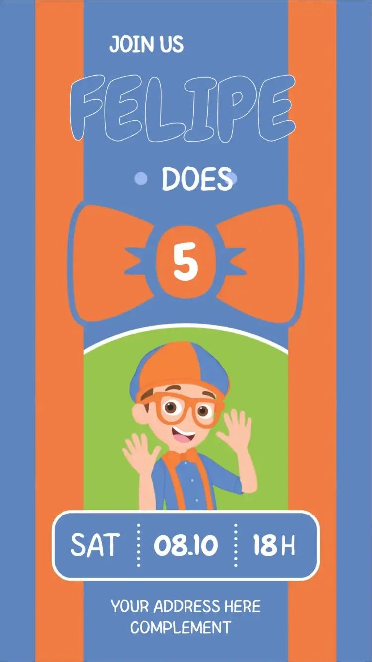 Blippi invitation