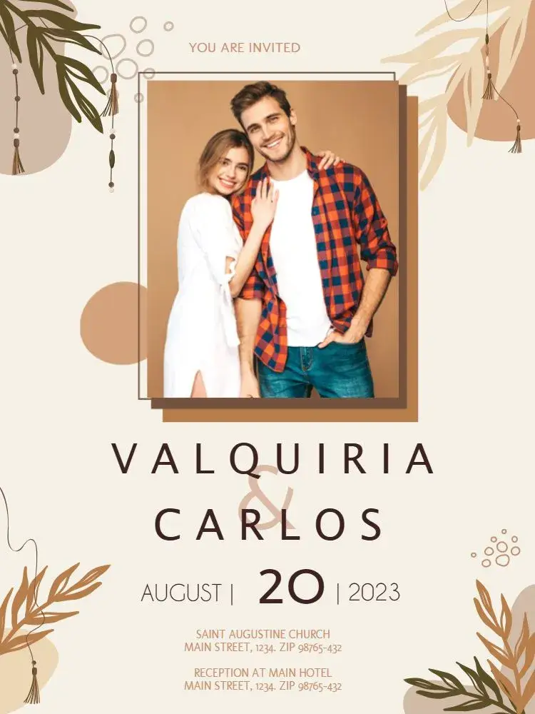 Chic Wedding With Photo Celebration invitation
