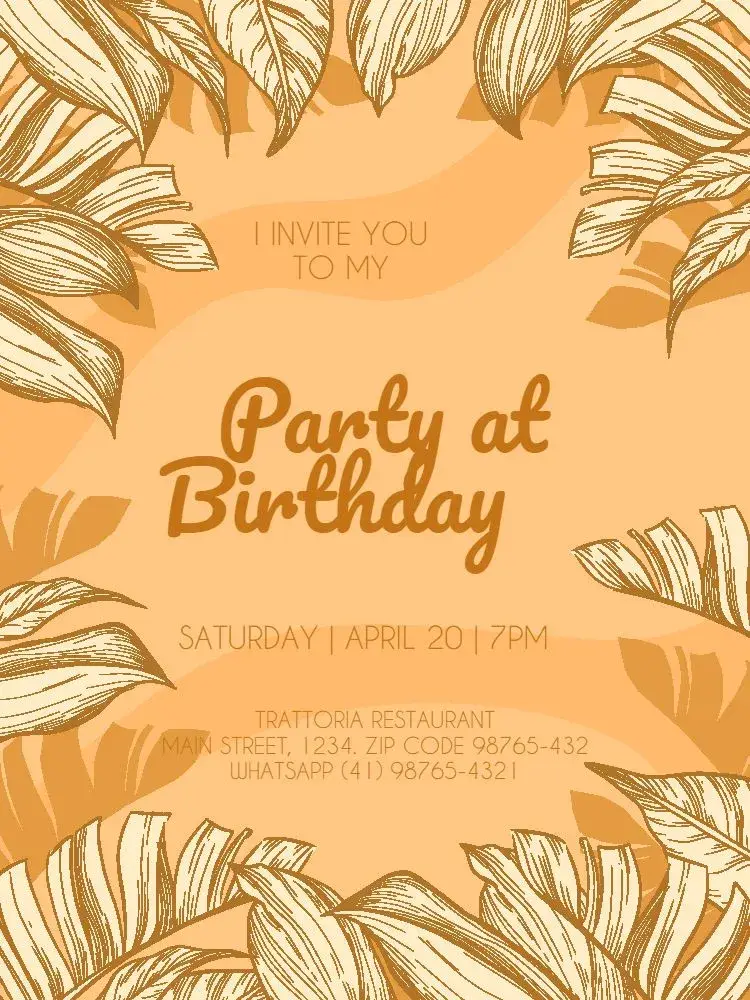 Female Adult Orange Meeting invitation
