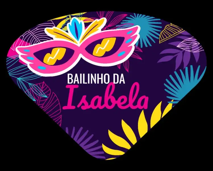 Invitation Ventarola Carnival Bailinho Fan – Commemorative Dates theme colorful, playful, tropical, vibrant, festive