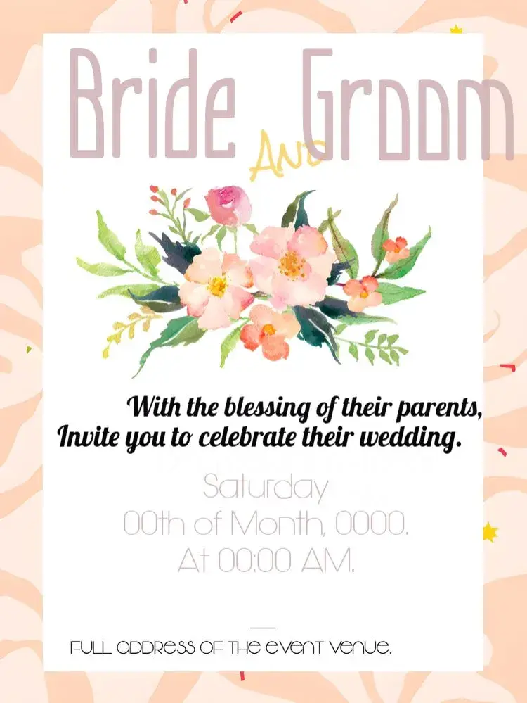 White Floral Wedding invitation