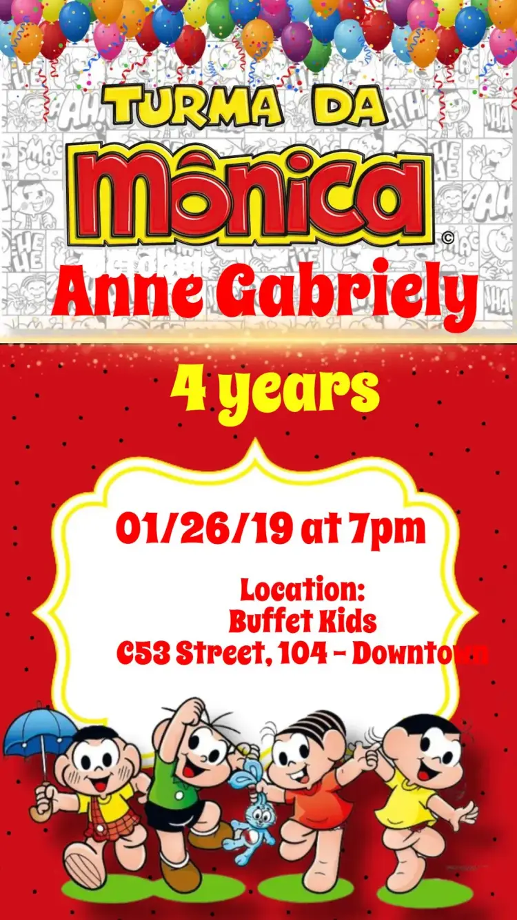 Monica's Gang invitation