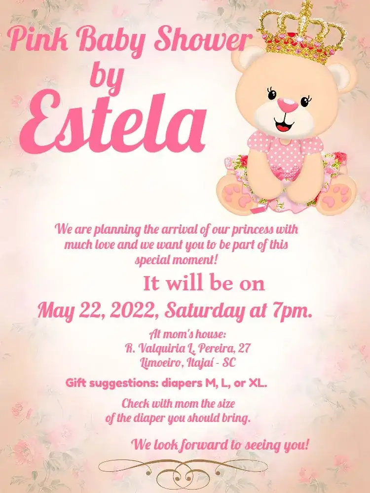 Princess Teddy Bear Baby Shower