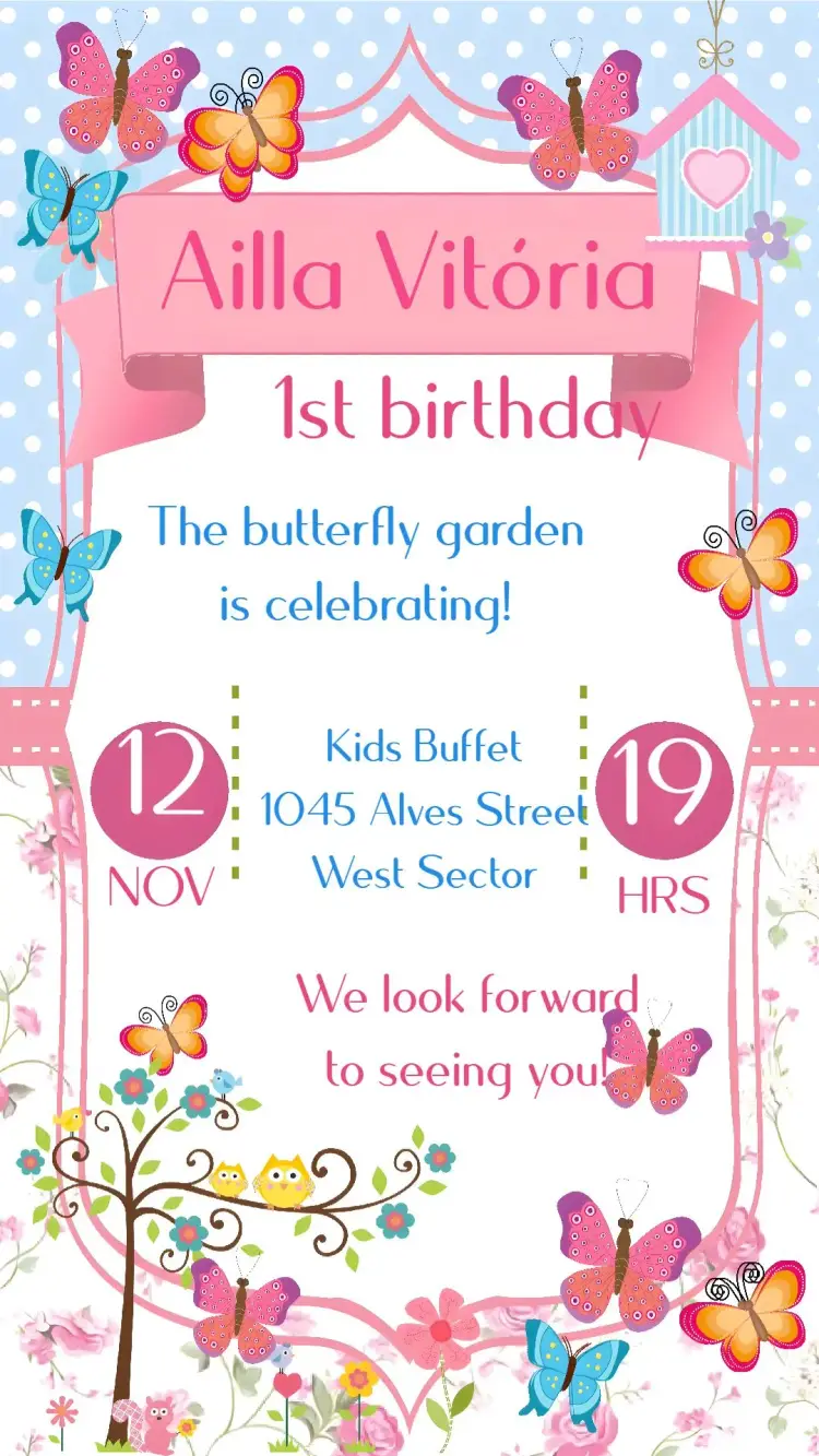 Butterfly Garden invitation