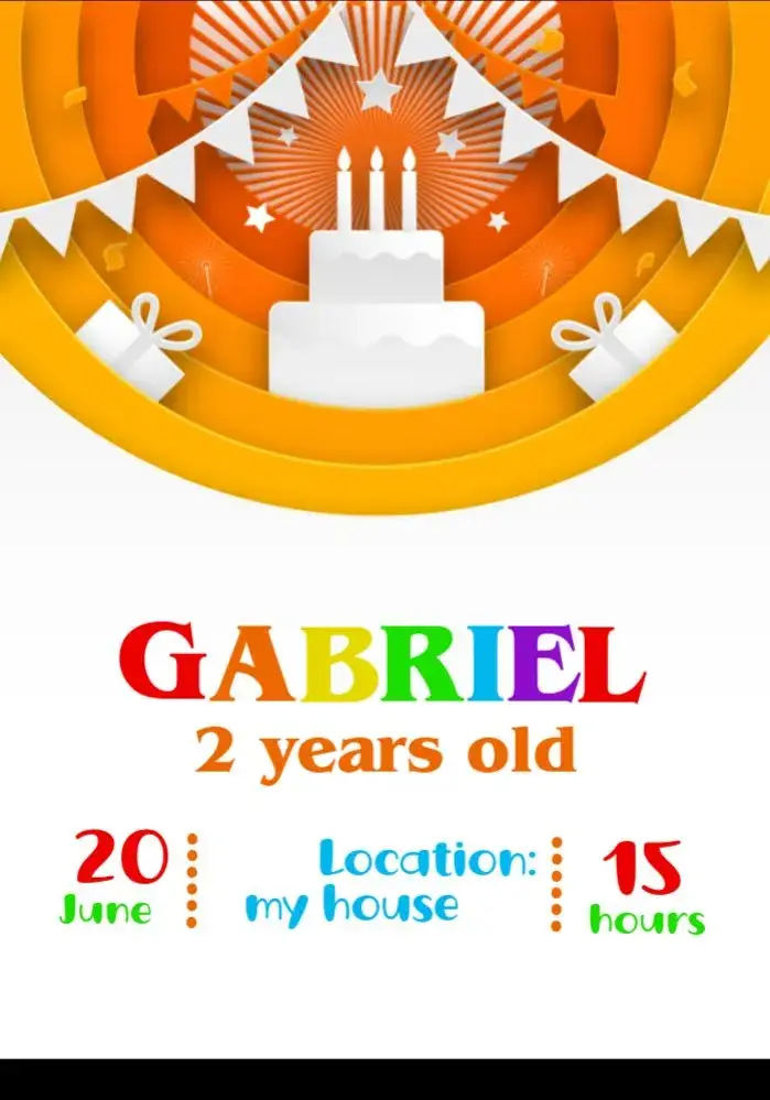 Boy Cocomelon Rainbow Cake invitation