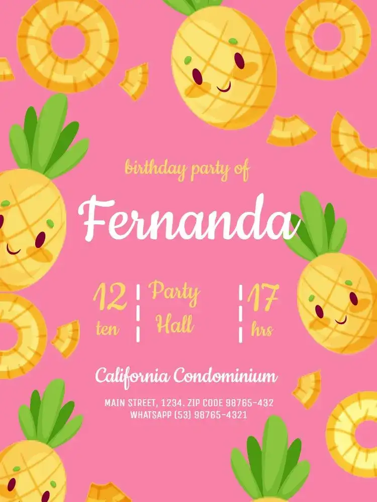 Children's Pineapple Fruit Food