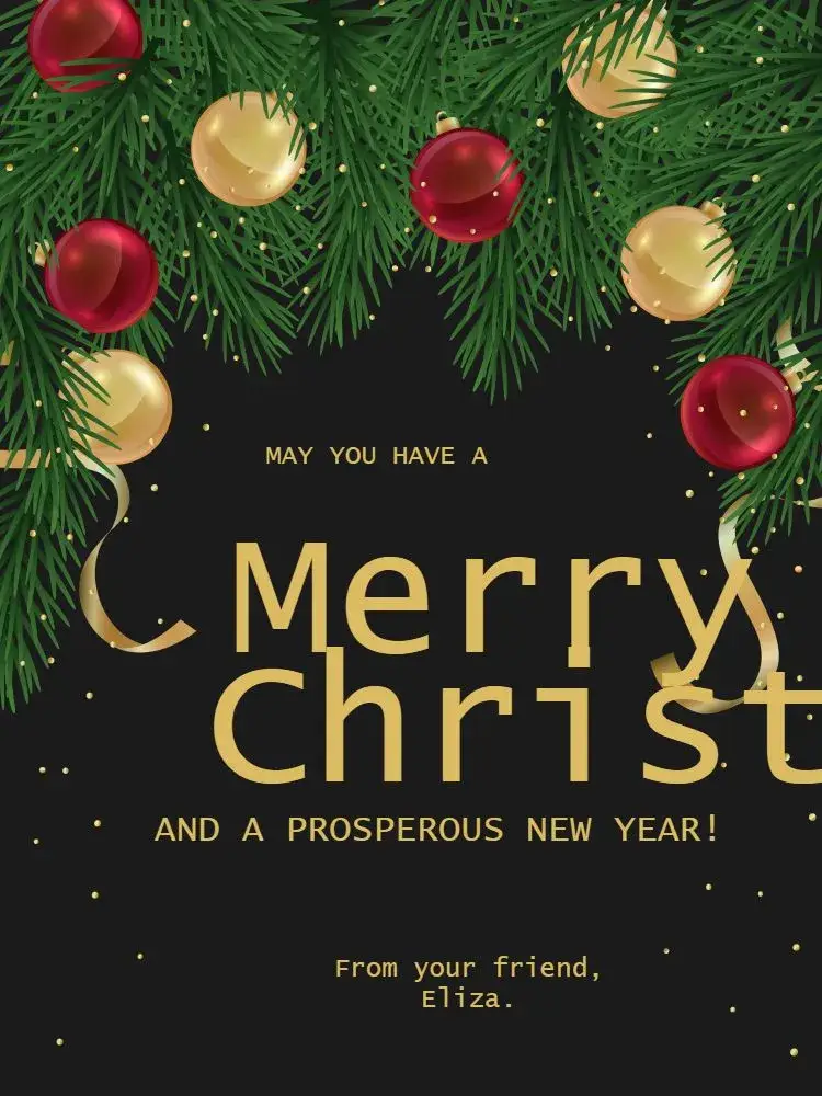 Christmas Festivities Card invitation