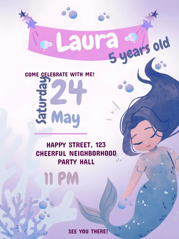Mermaid Sea invitation