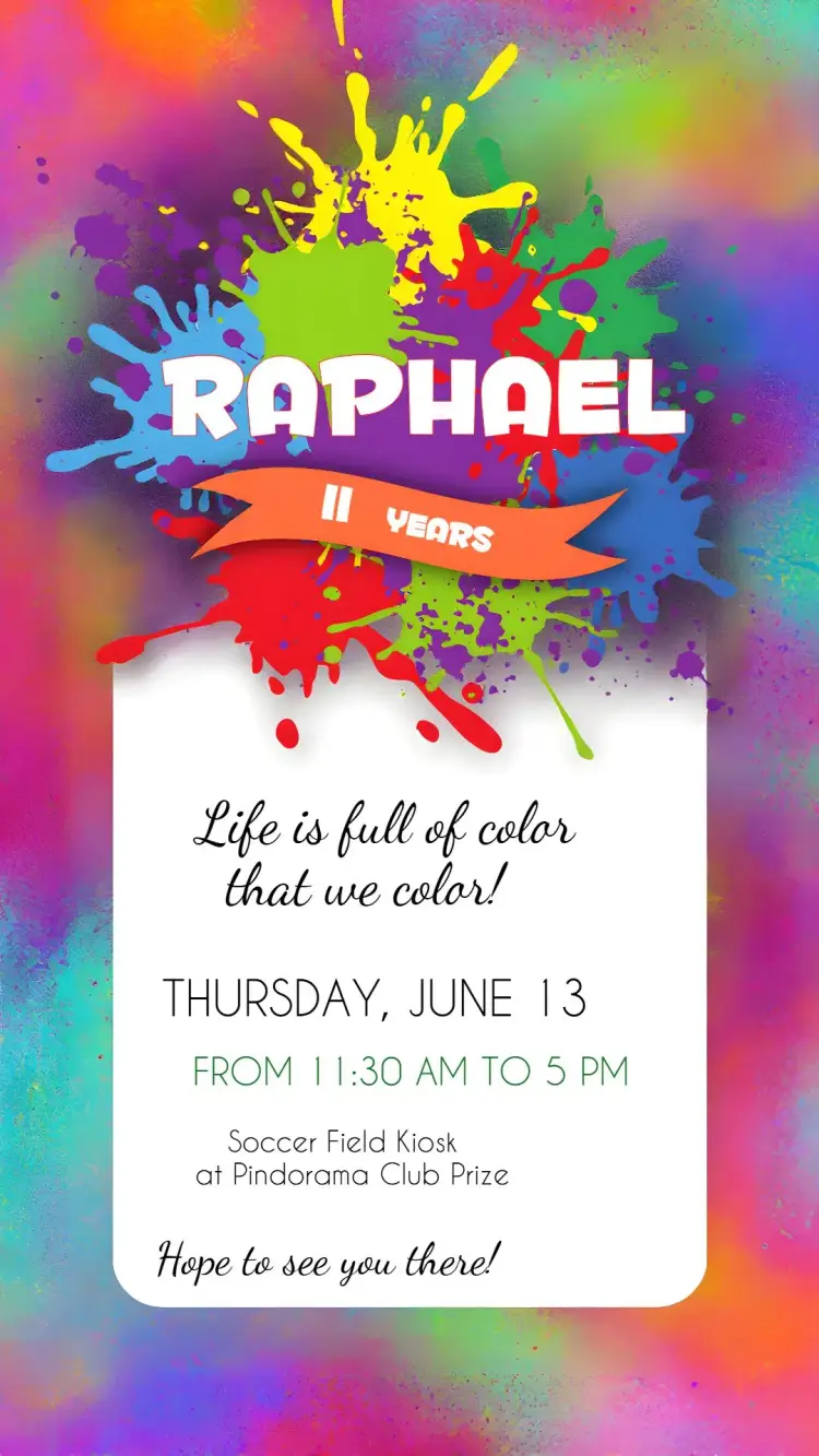 Colorful Colors Party invitation