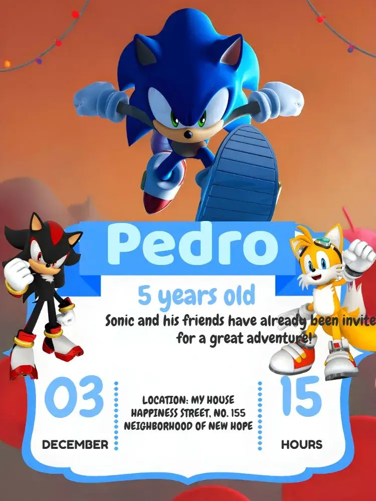 White Sonic invitation