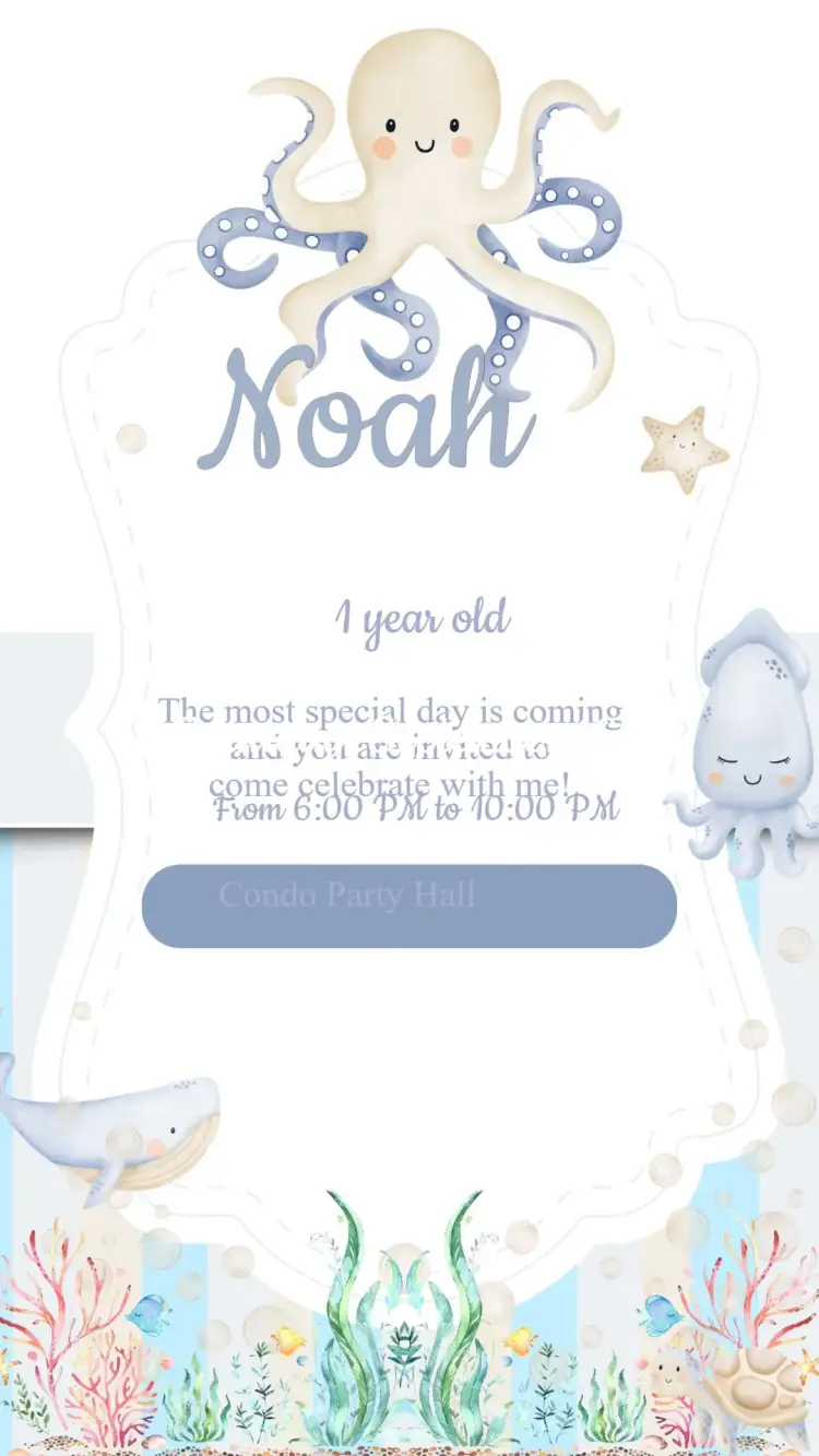 Under the Sea Birthday Invitation