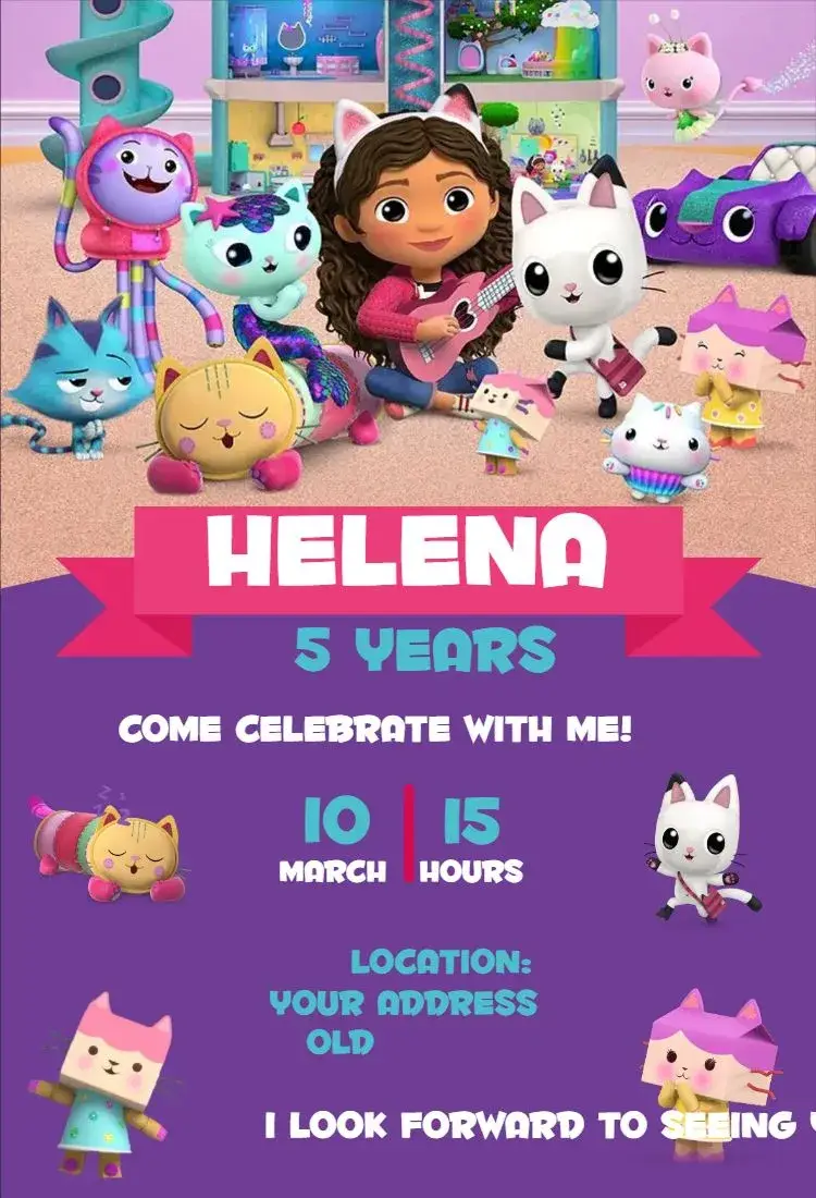 Gabby's Magical House 3 invitation