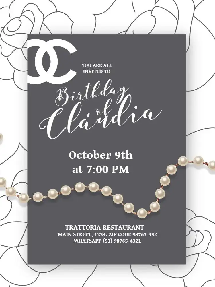 Female Adult Chanel Pearls Party