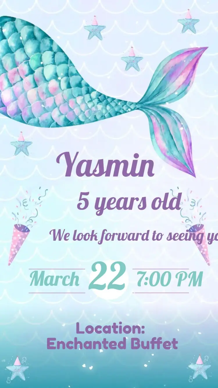 Mermaid invitation