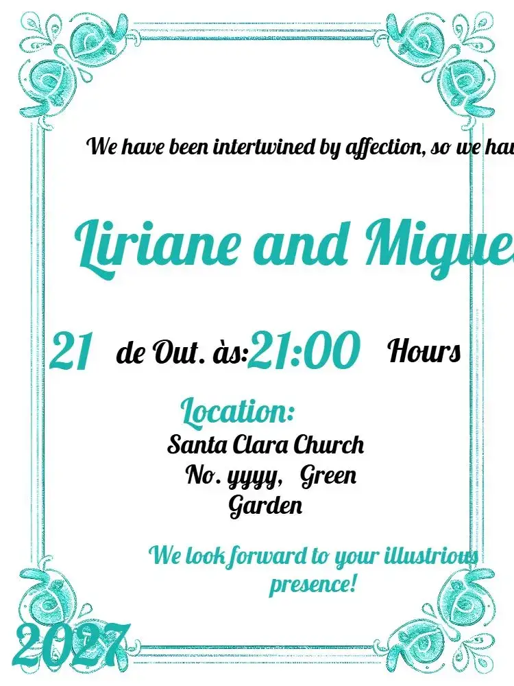 Invitation Arabesque White Wedding – Wedding theme elegant, romantic, modern, minimalist, turquoise, white
