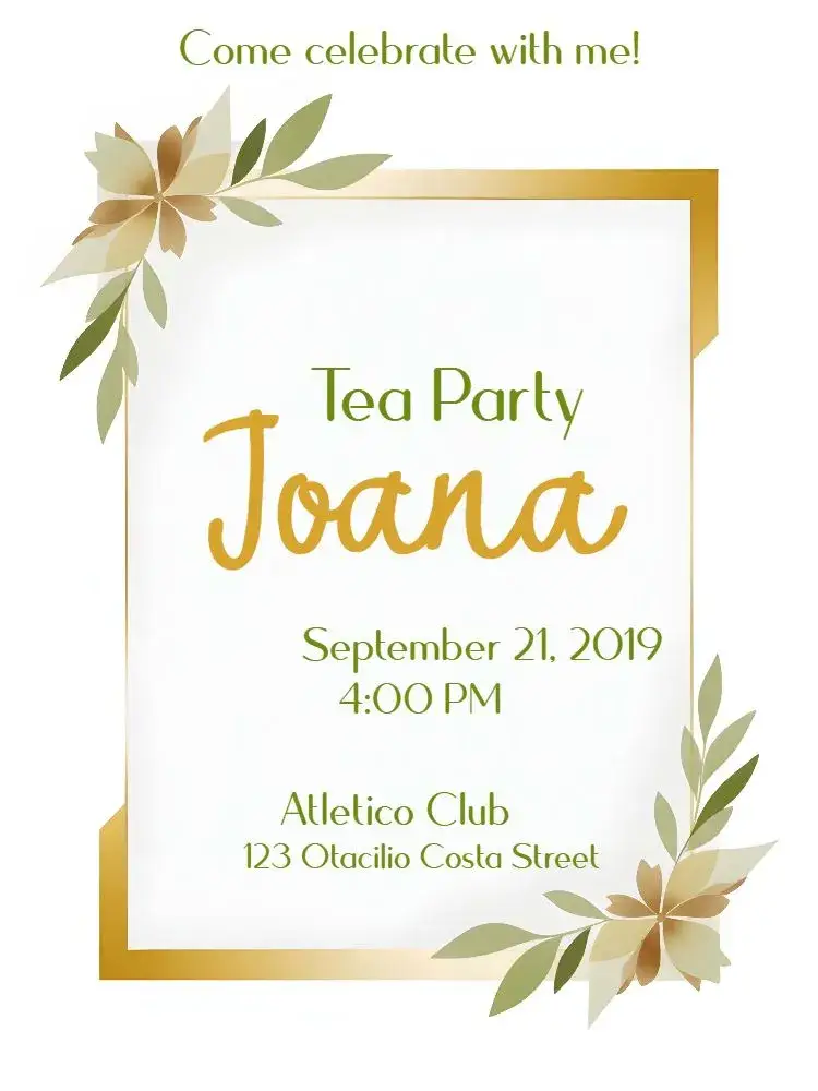 Green Bridal Shower invitation