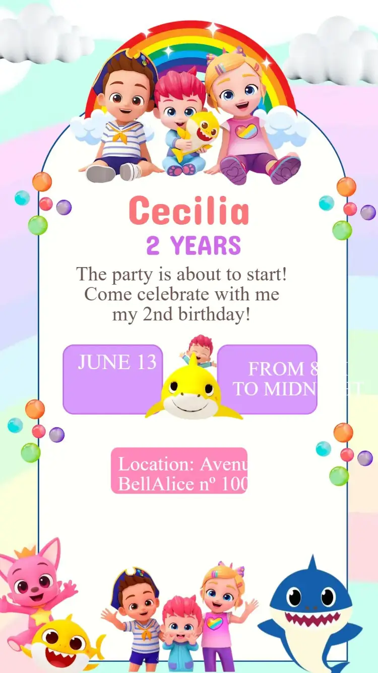 Baby Finn Birthday Invitation