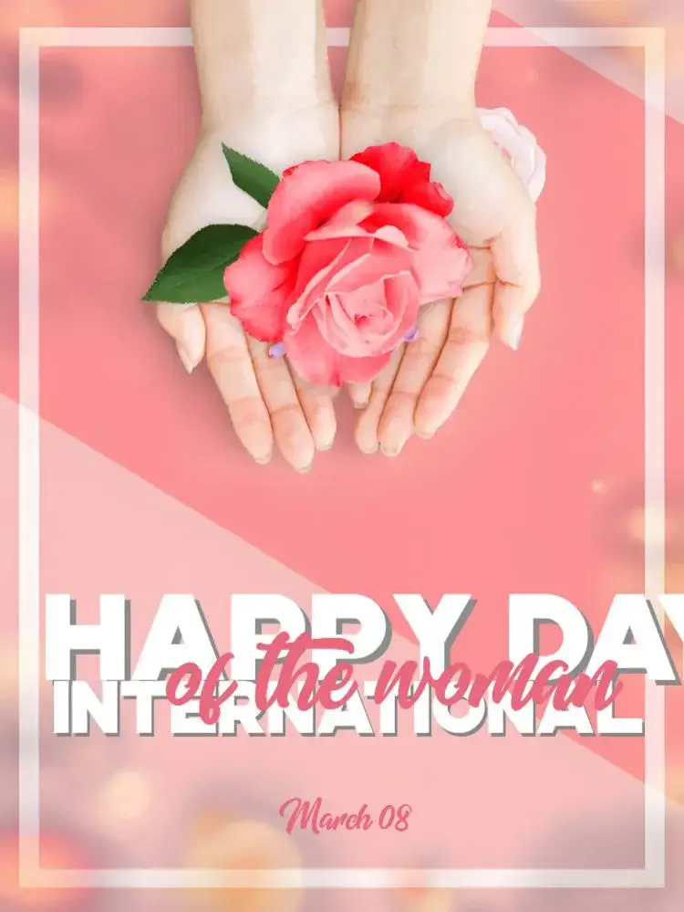 Invitation Post International Women's Day 8 – Most searched for theme floral, pink, modern, delicate, feminine