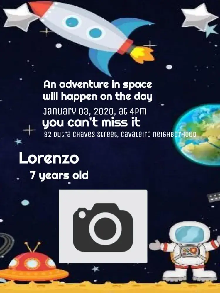 Digital Rocket Astronaut invitation