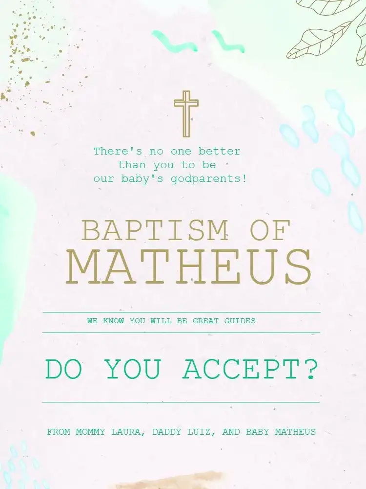 For Light Green Baptism Godparents
