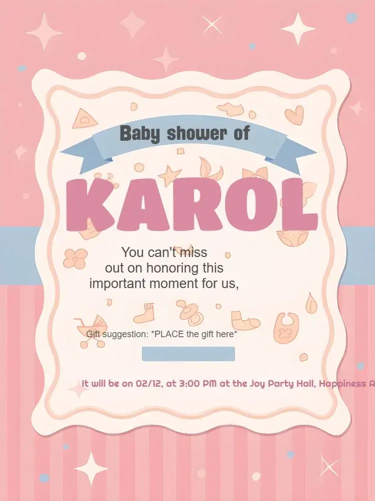 Baby Shower for a Baby Girl invitation