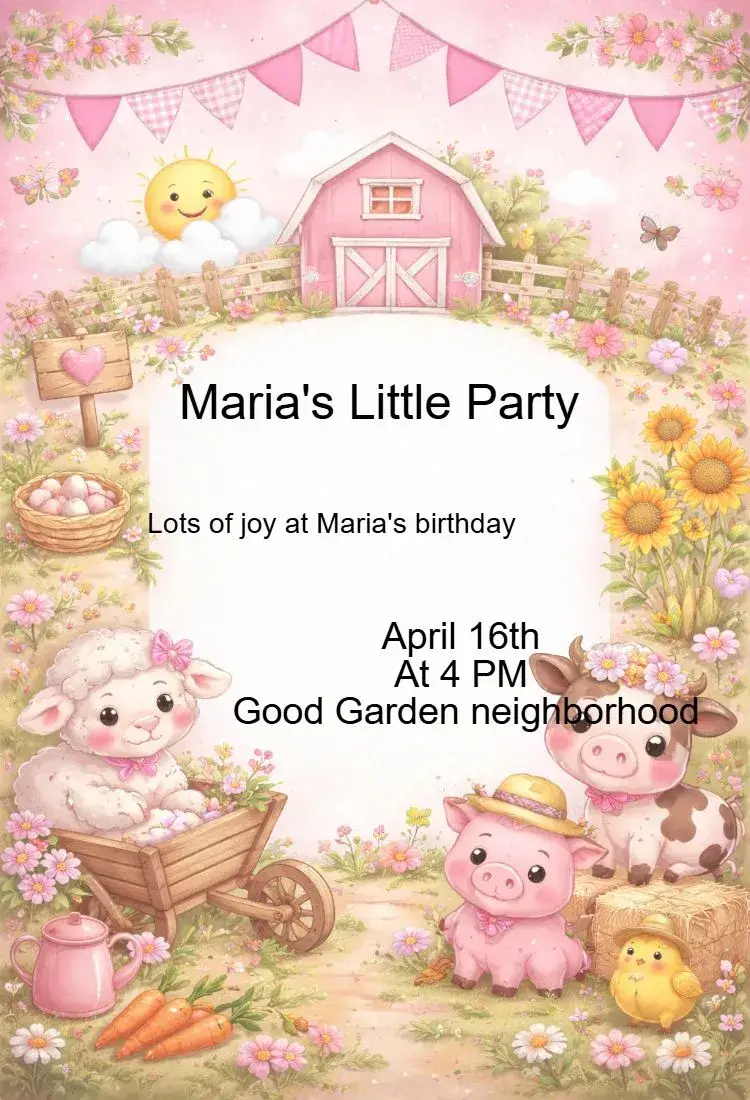 Fazedinha invitation