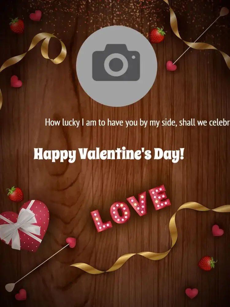 Invitation Valentine's Day Love Card – Card theme romantic, golden, vibrant, modern, fun