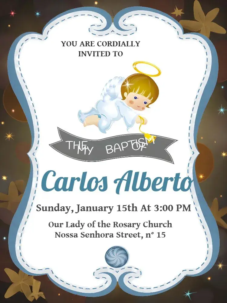Baptism Theme invitation