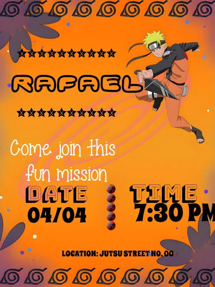 Naruto Sakura invitation