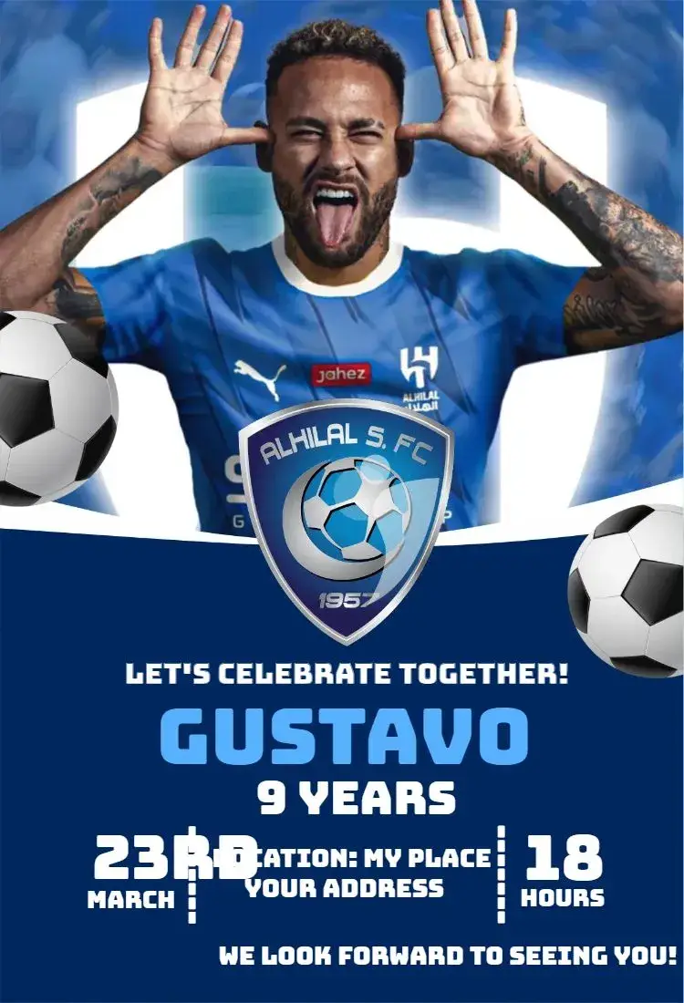 Invite Al-hilal 2 editable and customizable