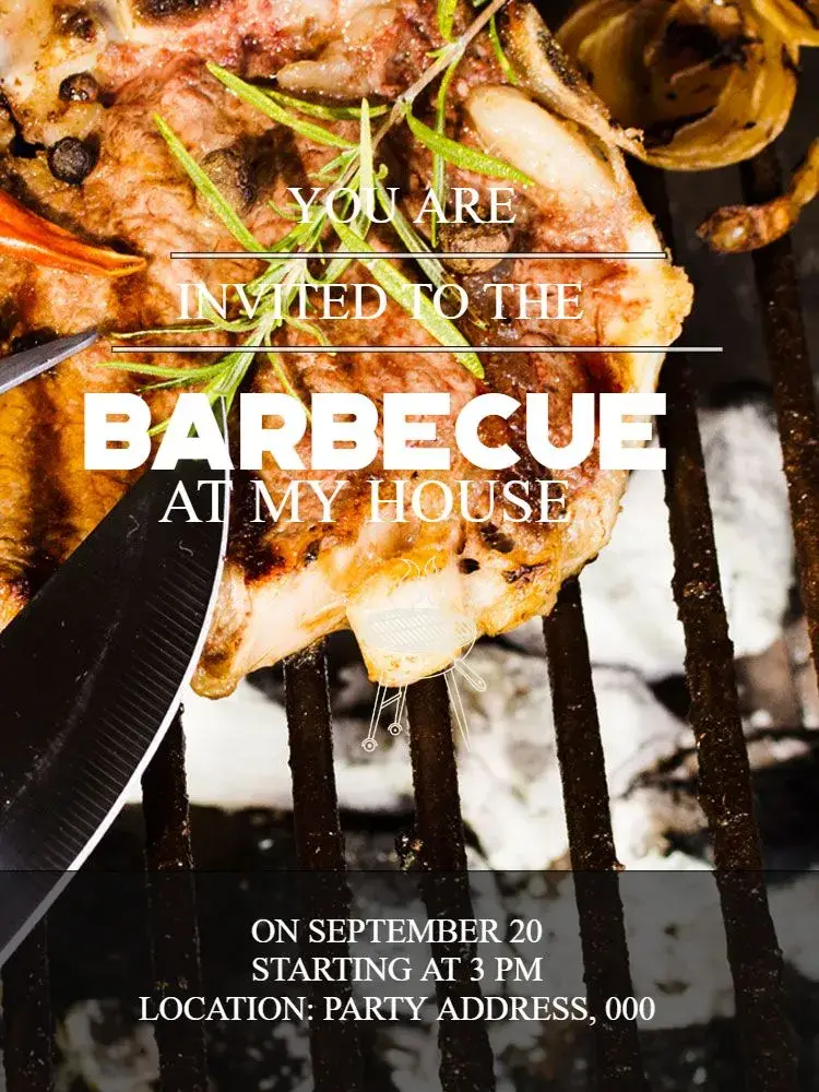 BBQ Dinner invitation