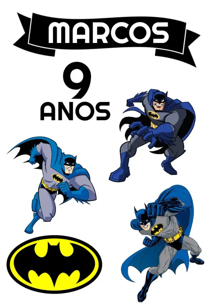Batman Cake Topper invitation