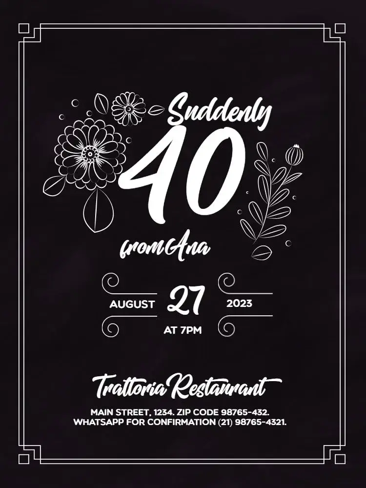 Repente 40 Elegant Encounter invitation