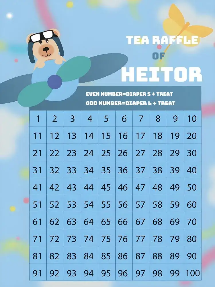 Invitation Purple Aviator Teddy Bear Tea Raffle – Raffle Tea theme playful, colorful, modern, childlike, airy, cute