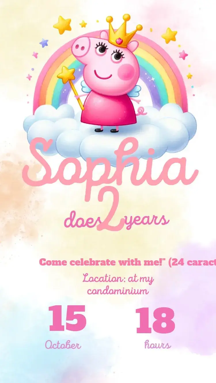 Peppa Pig invitation