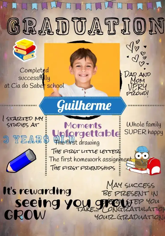 Kindergarten Graduation With Cream Photo