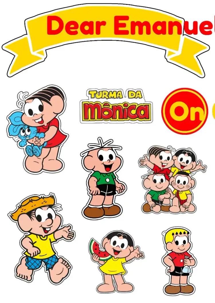 Topo De Bolo Turma Da Mônica Chico
